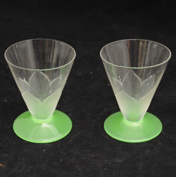 Pair of Art Deco Glasses. South Perth Antiques & Collectables