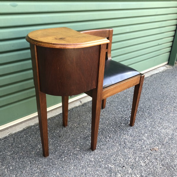 A 1940's Tasmanian oak telephone table with seat South Perth Antiques
