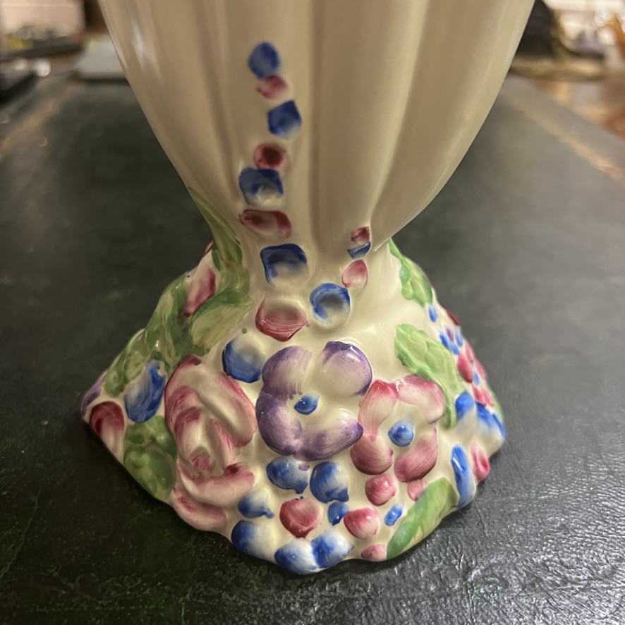 Clarice Cliff my garden floral fan shaped vase South Perth Antiques
