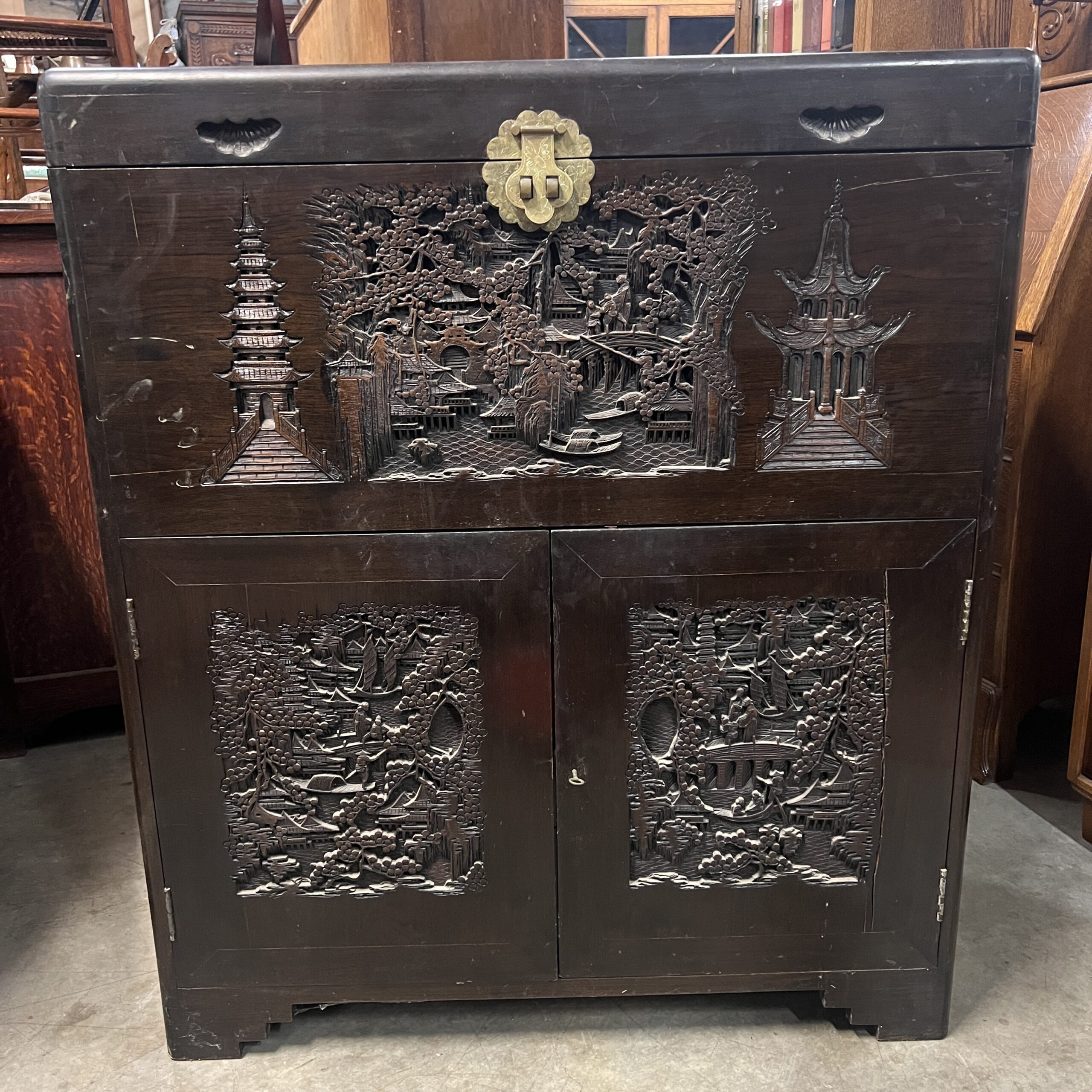 A camphor wood chest over South Perth Antiques & Collectables