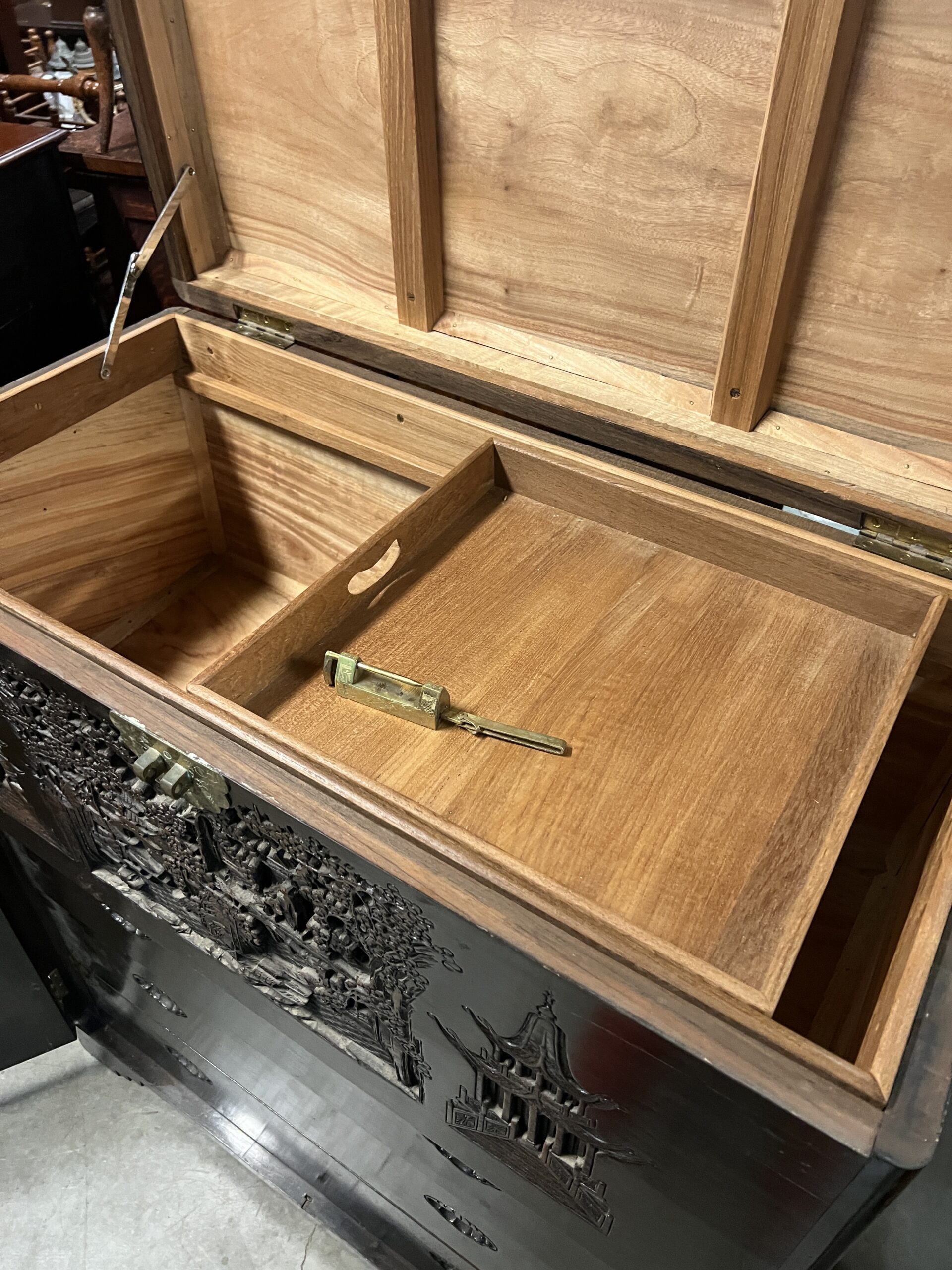 A camphor wood chest over South Perth Antiques & Collectables